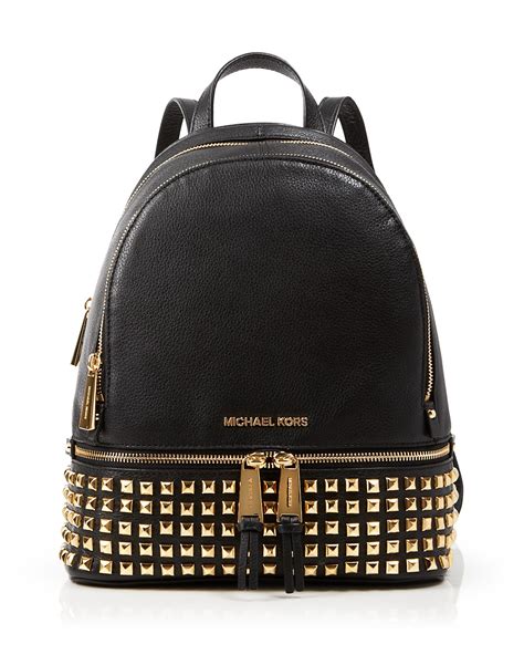 michael michael kors rhea zip small studded backpack